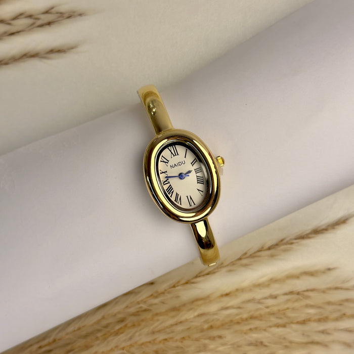 Radiant Gold White Plated Women Watch