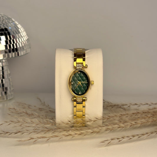 PREMIUM  Green Dial Watch For Her