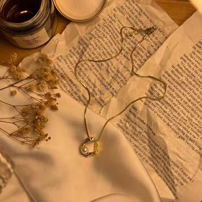 Golden Shine Necklace Stone Pendant for Every Occasion 💖 - AESTHETIC WATCHES
