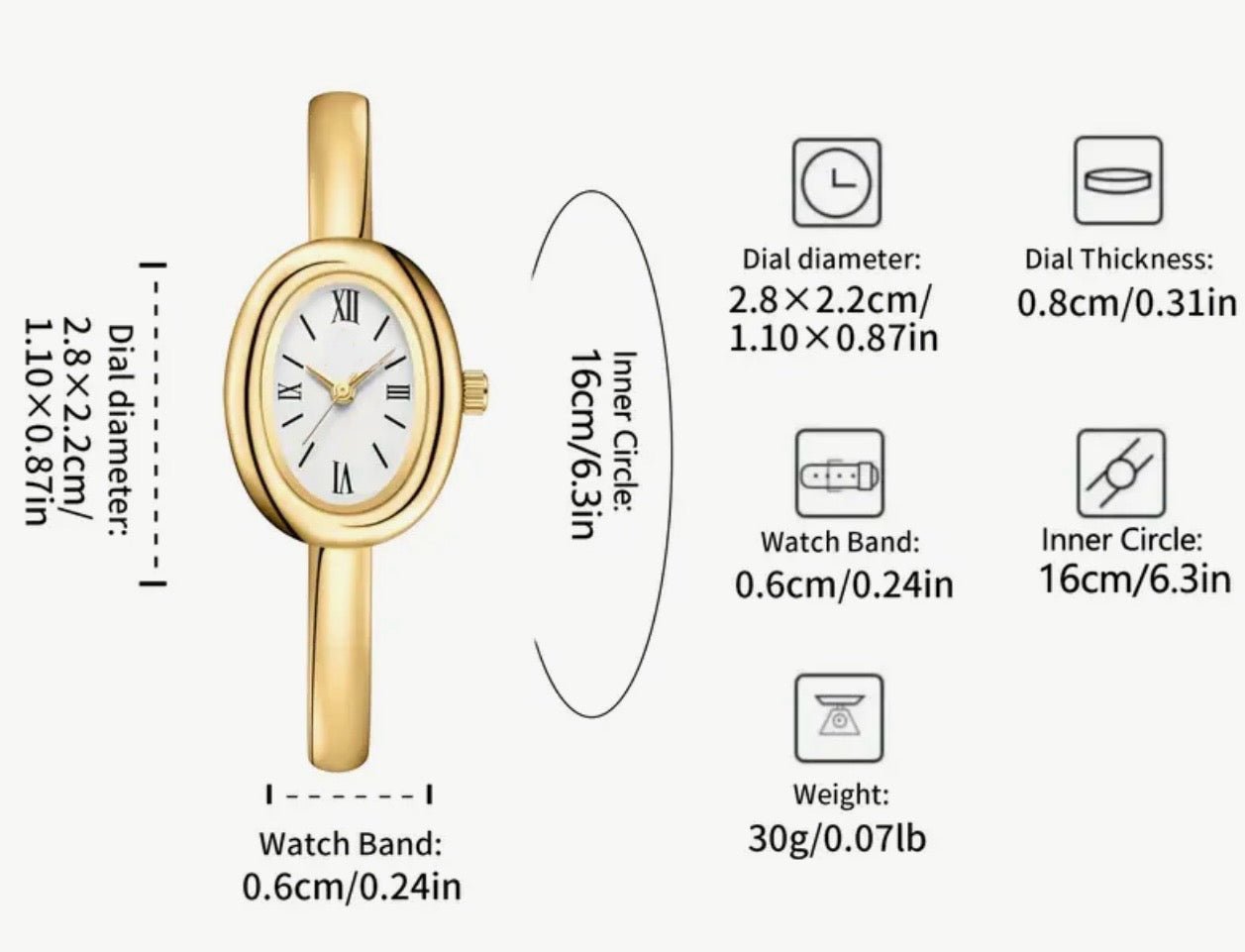 Radiant Gold White Plated Women Watch - AESTHETIC WATCHES