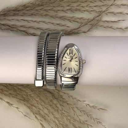 Serpenti Silver White - AESTHETIC WATCHES