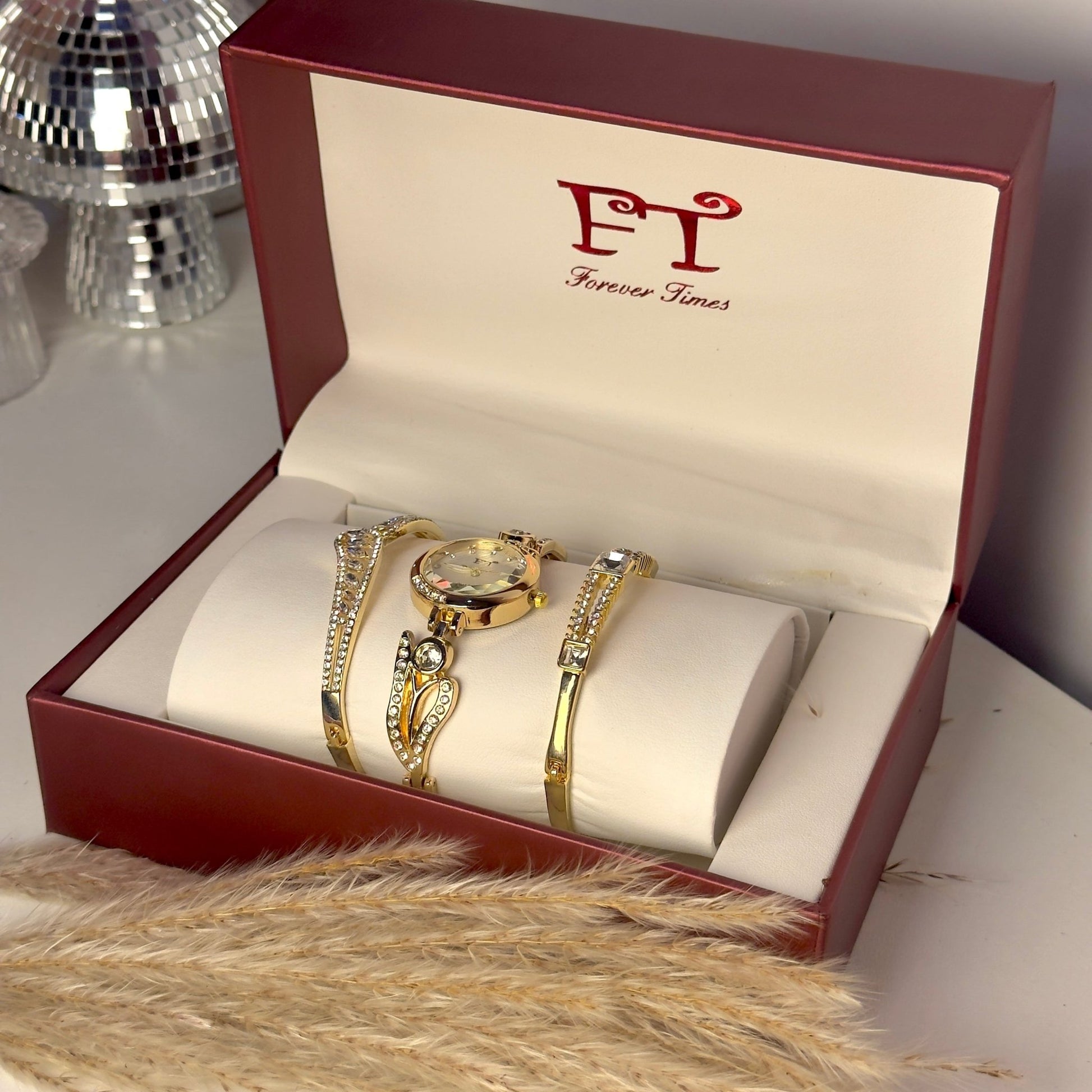 Time Gold Luxe Set with Premium Box - AESTHETIC WATCHES