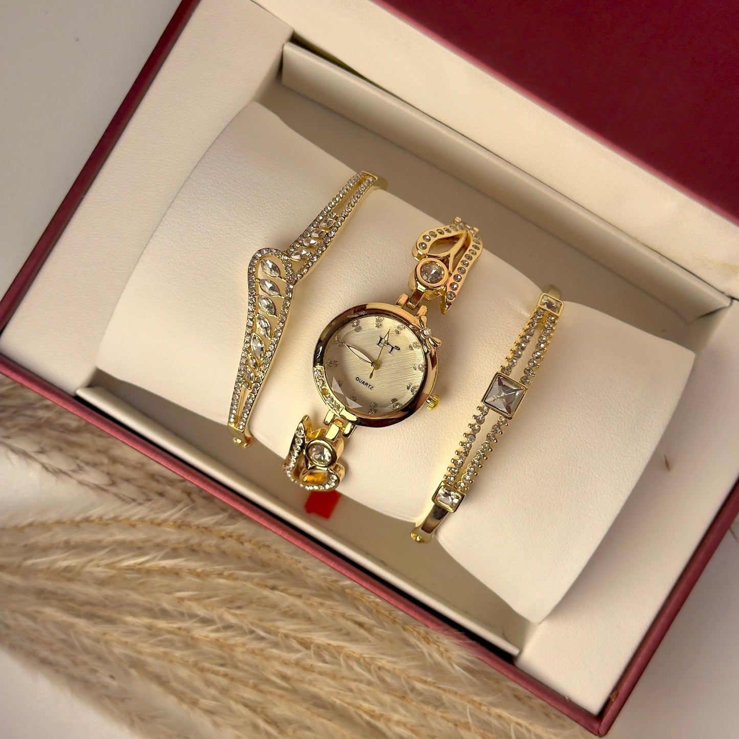 Time Gold Luxe Set with Premium Box - AESTHETIC WATCHES